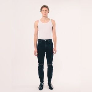 Amendi Black Wash Tapered Jeans 32 x 32